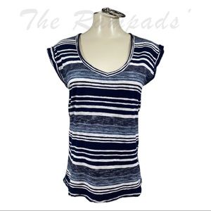 Gap Blue Tones Striped Shirt Size Medium